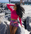 Signature High Waisted Shorts - Retro Blocks