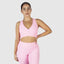 Best bubble pink sports bra for comfort. Best activewear online for women. Sports wear with plus size women in mind. Shop all types of Womens activewear online. We have affordable exercise clothes and swimwear. This bra will help support you during your workout. 