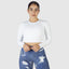 Shop our top gym fitness shirt. Made with long sleeves and breathable sweat wicking fabric. Pair with our yoga pants for gym workout. Shop the best activewear online. Denim leggings